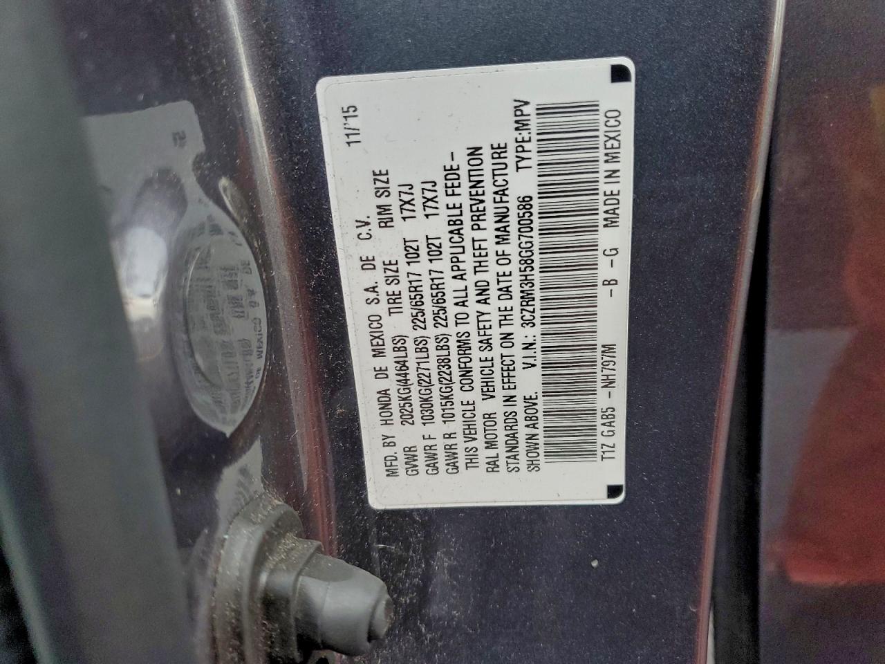 2016 HONDA CR-V EX photo 13