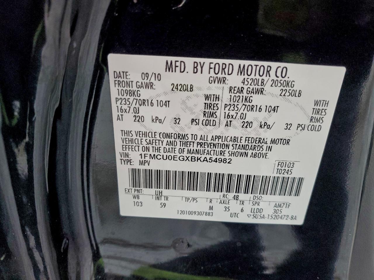 2011 FORD ESCAPE LIMITED photo 13