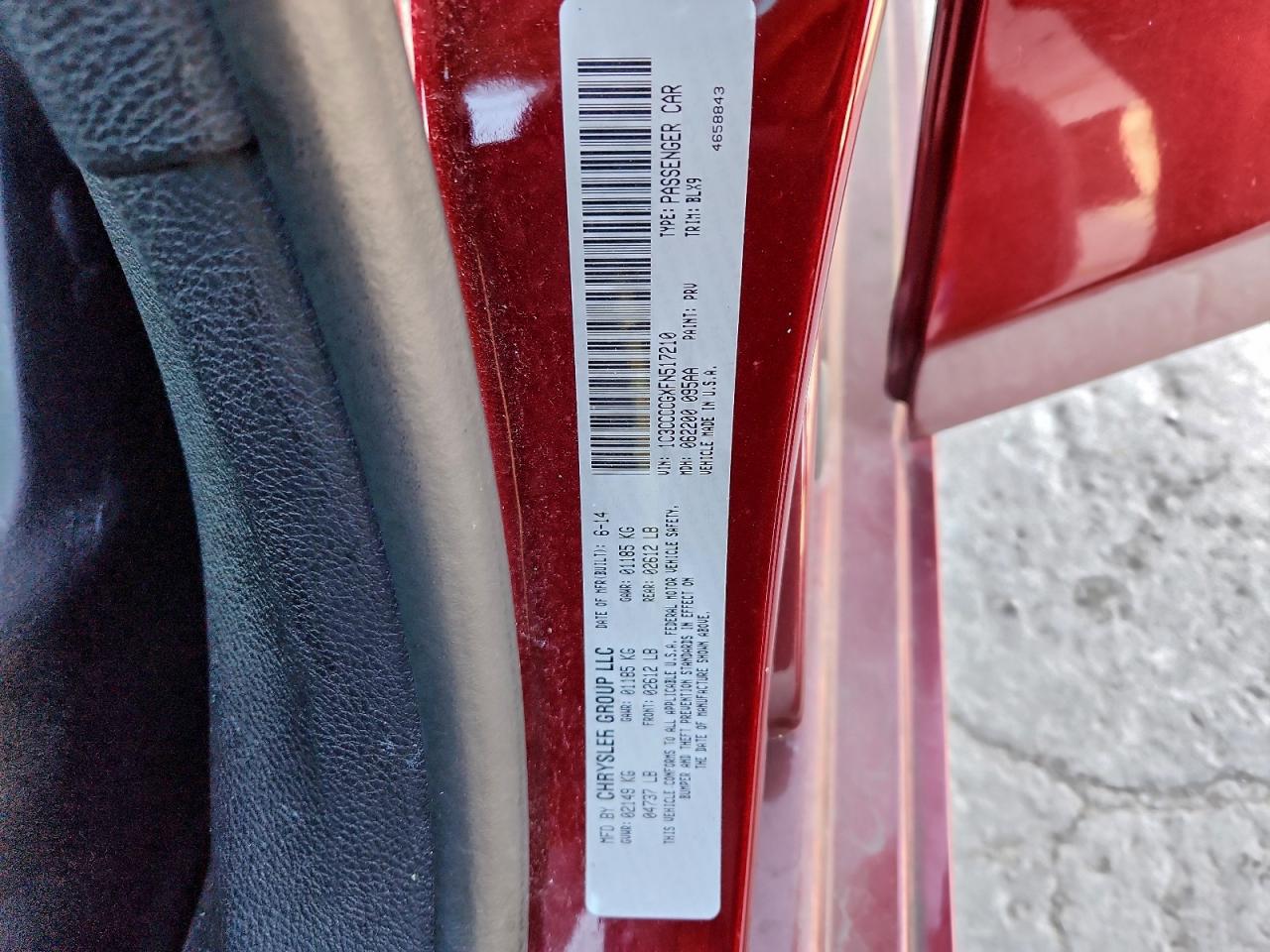 2015 CHRYSLER 200 C photo 12