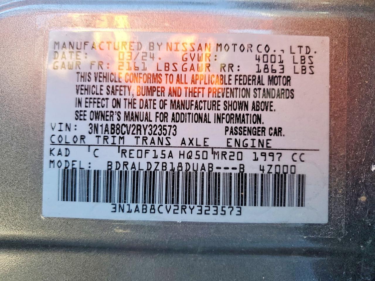 2024 NISSAN SENTRA SV photo 13