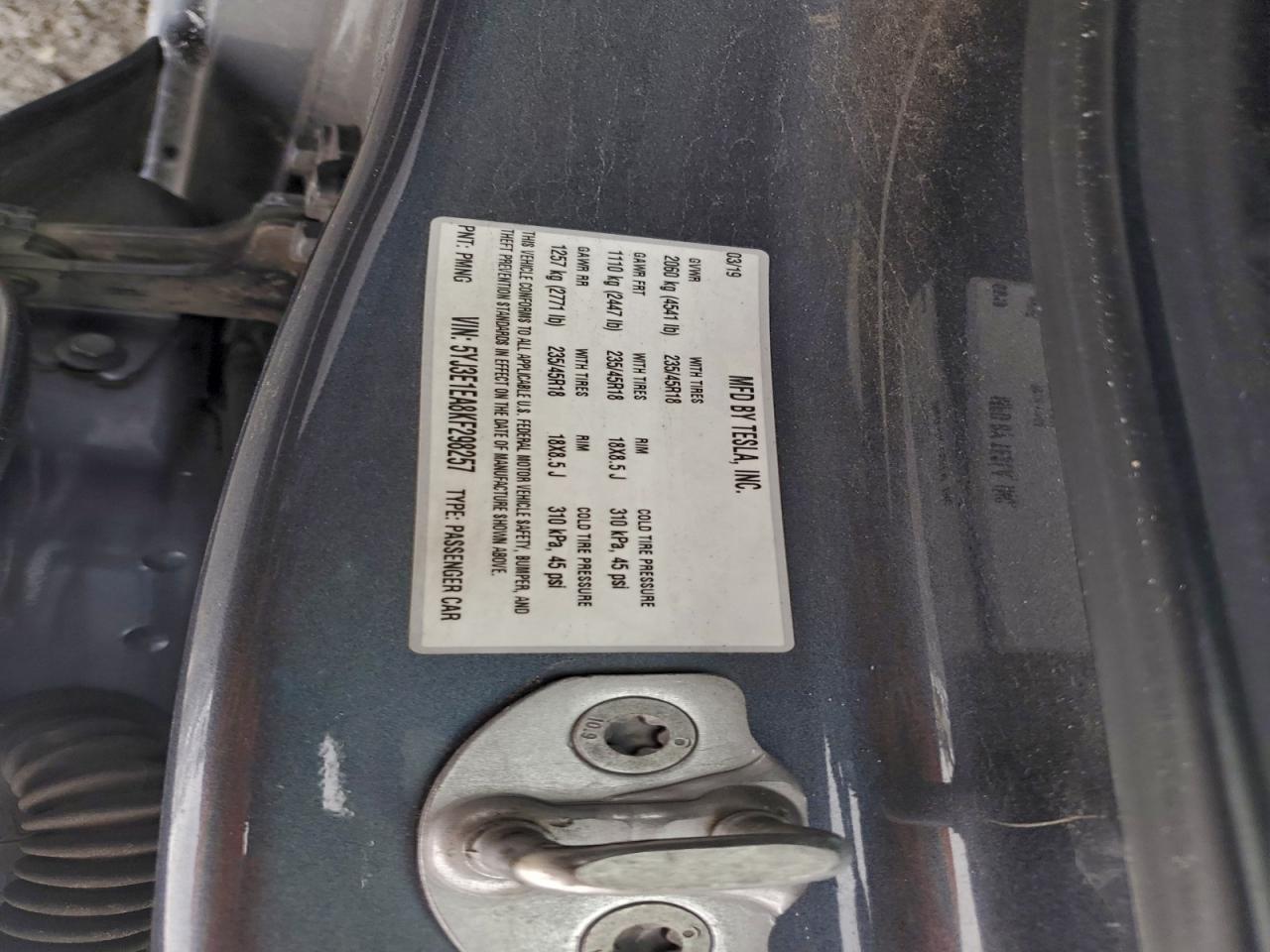 2019 TESLA MODEL 3 photo 13