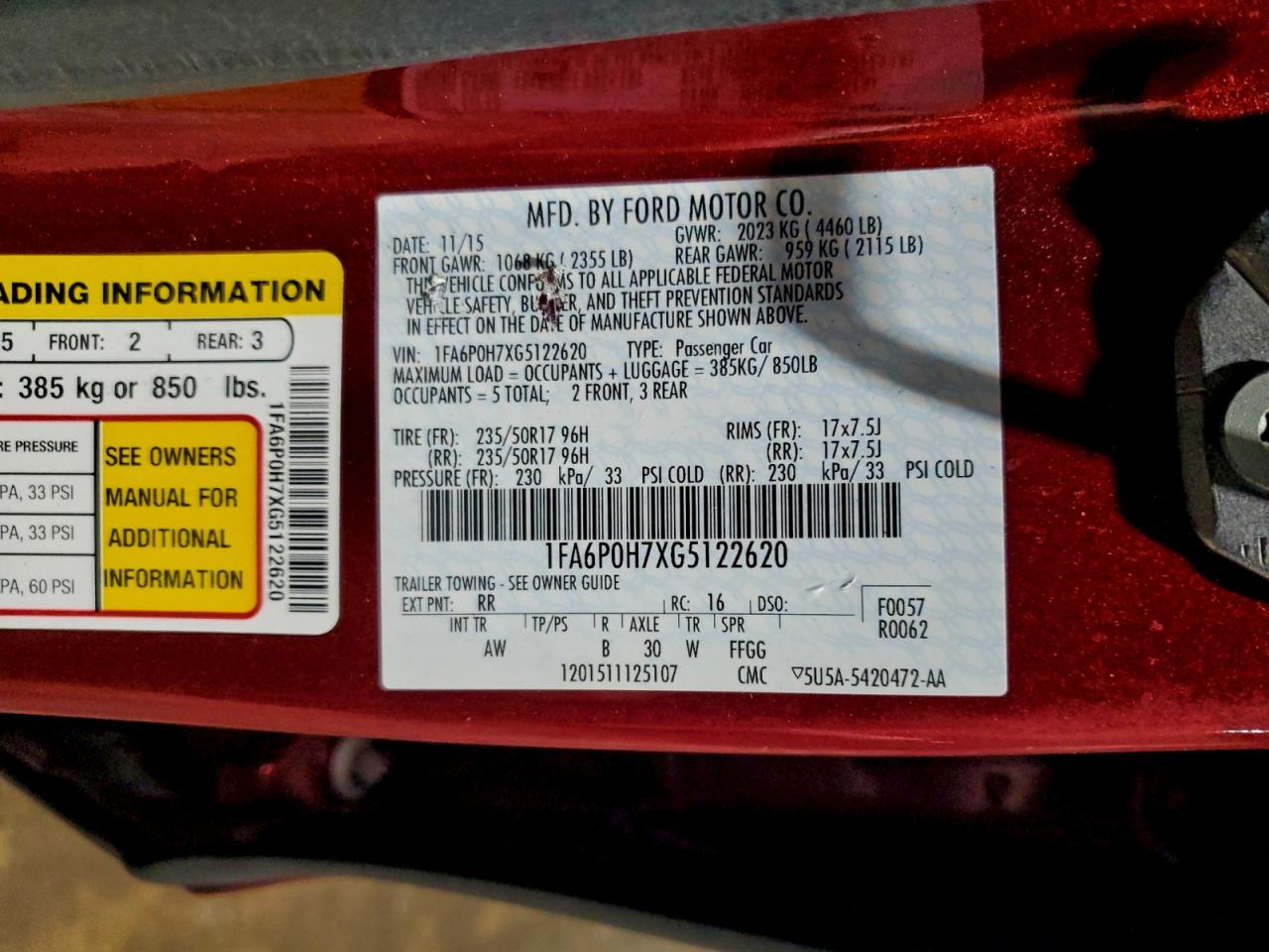 2016 FORD FUSION SE photo 12