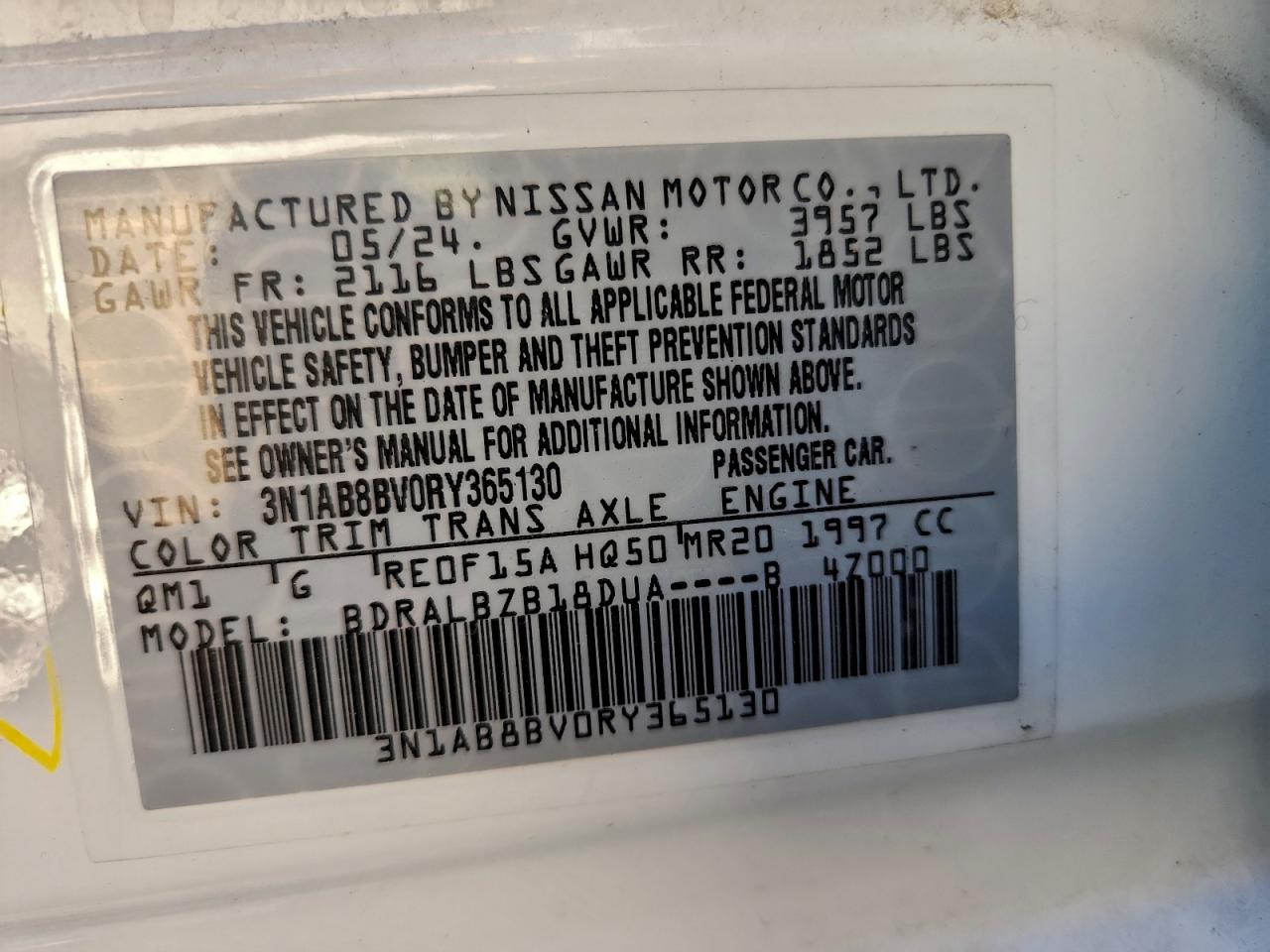 2024 NISSAN SENTRA S photo 13