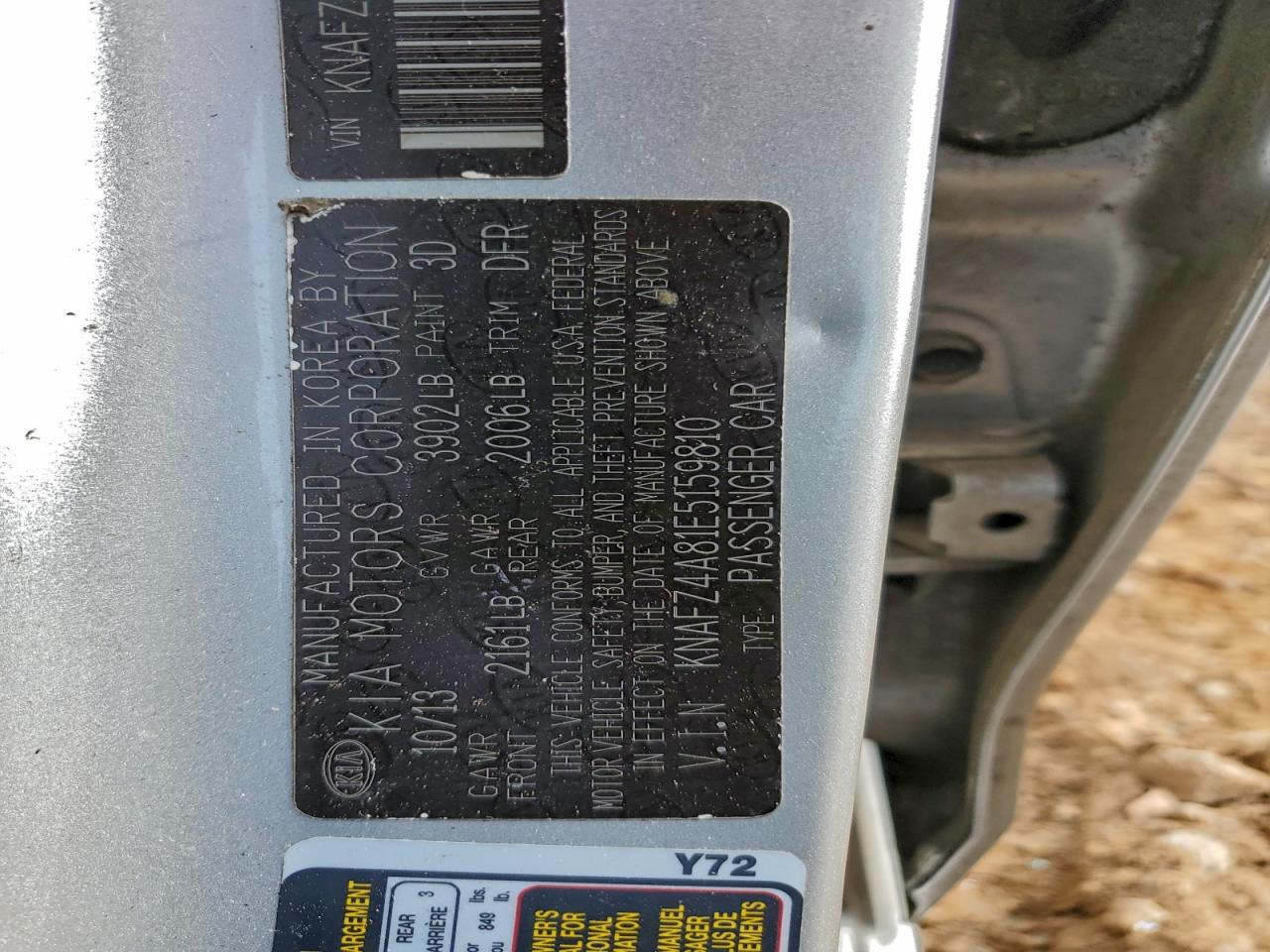 2014 KIA FORTE EX photo 12