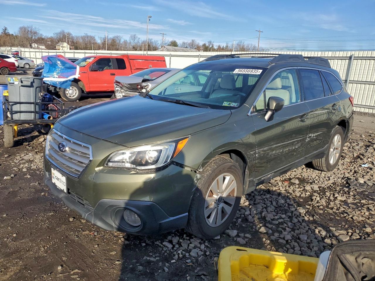 2015 SUBARU OUTBACK 2.5I PREMIUM — FRONT END damage — photo 1
