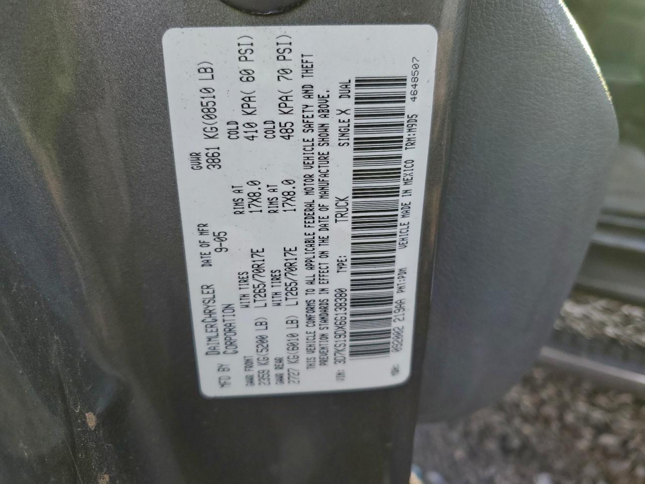 2006 DODGE RAM 1500 photo 12