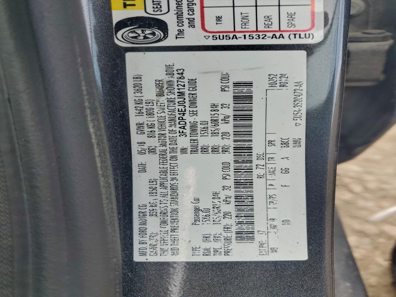 2018 FORD FIESTA SE photo 12