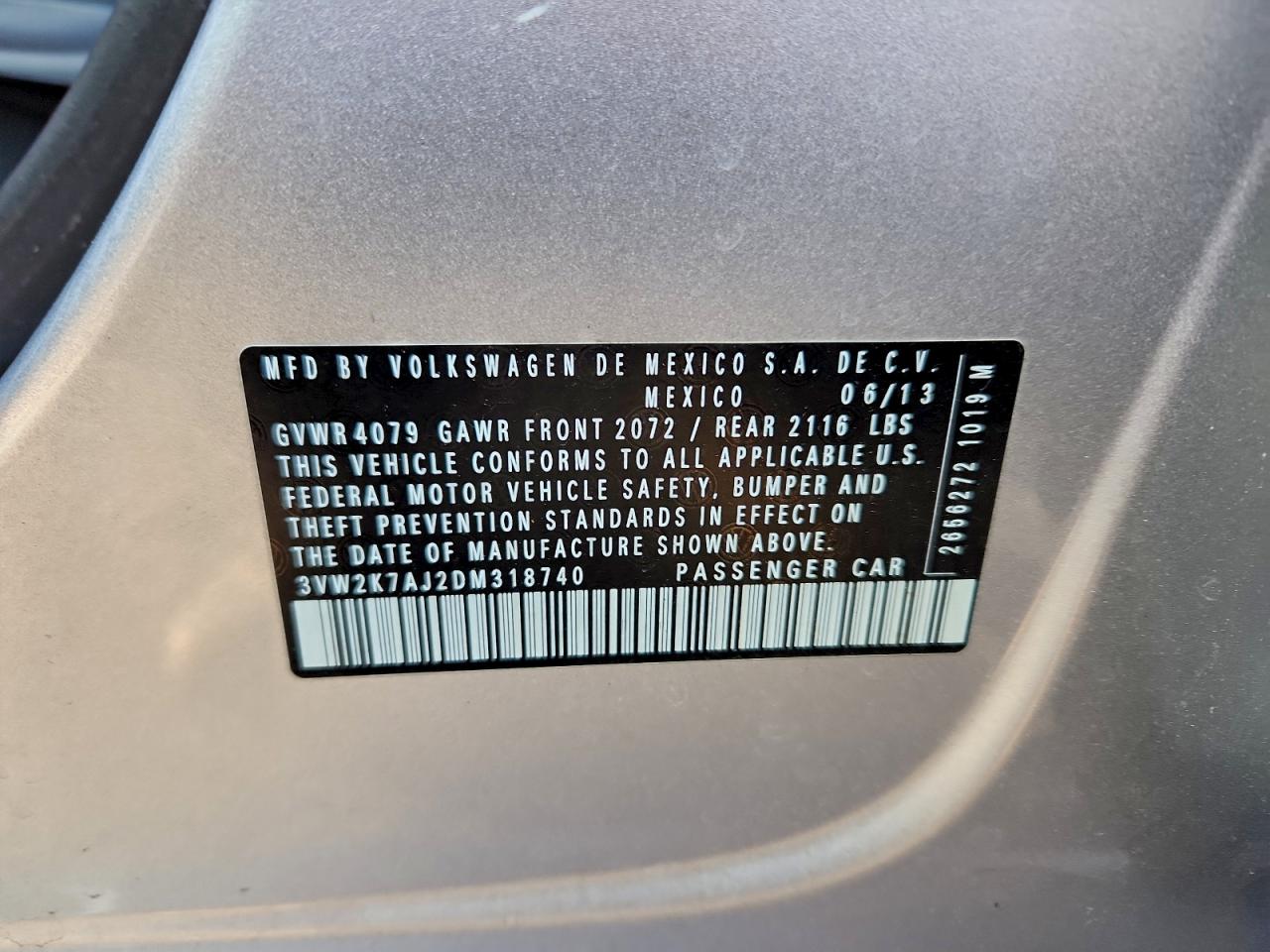 2013 VOLKSWAGEN JETTA BASE photo 12