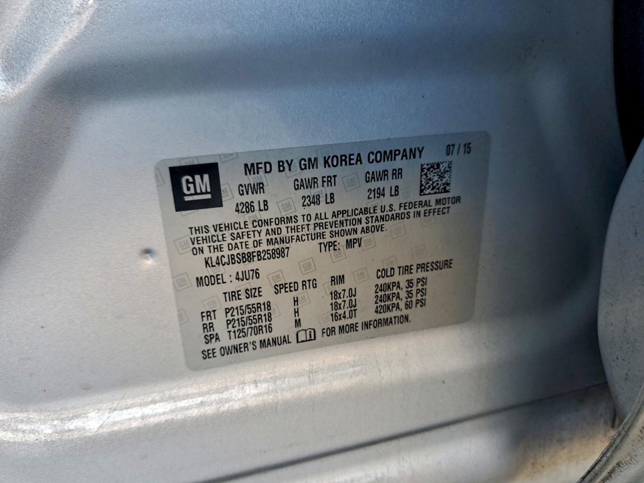 2015 BUICK ENCORE CONVENIENCE photo 13