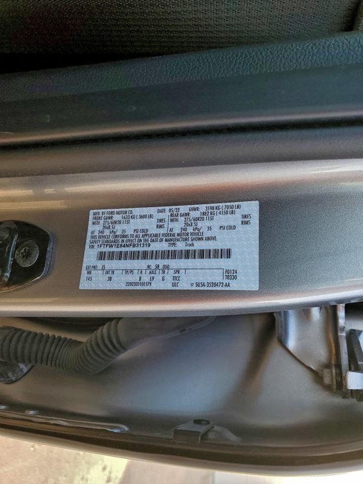 2022 FORD F150 SUPERCREW photo 12