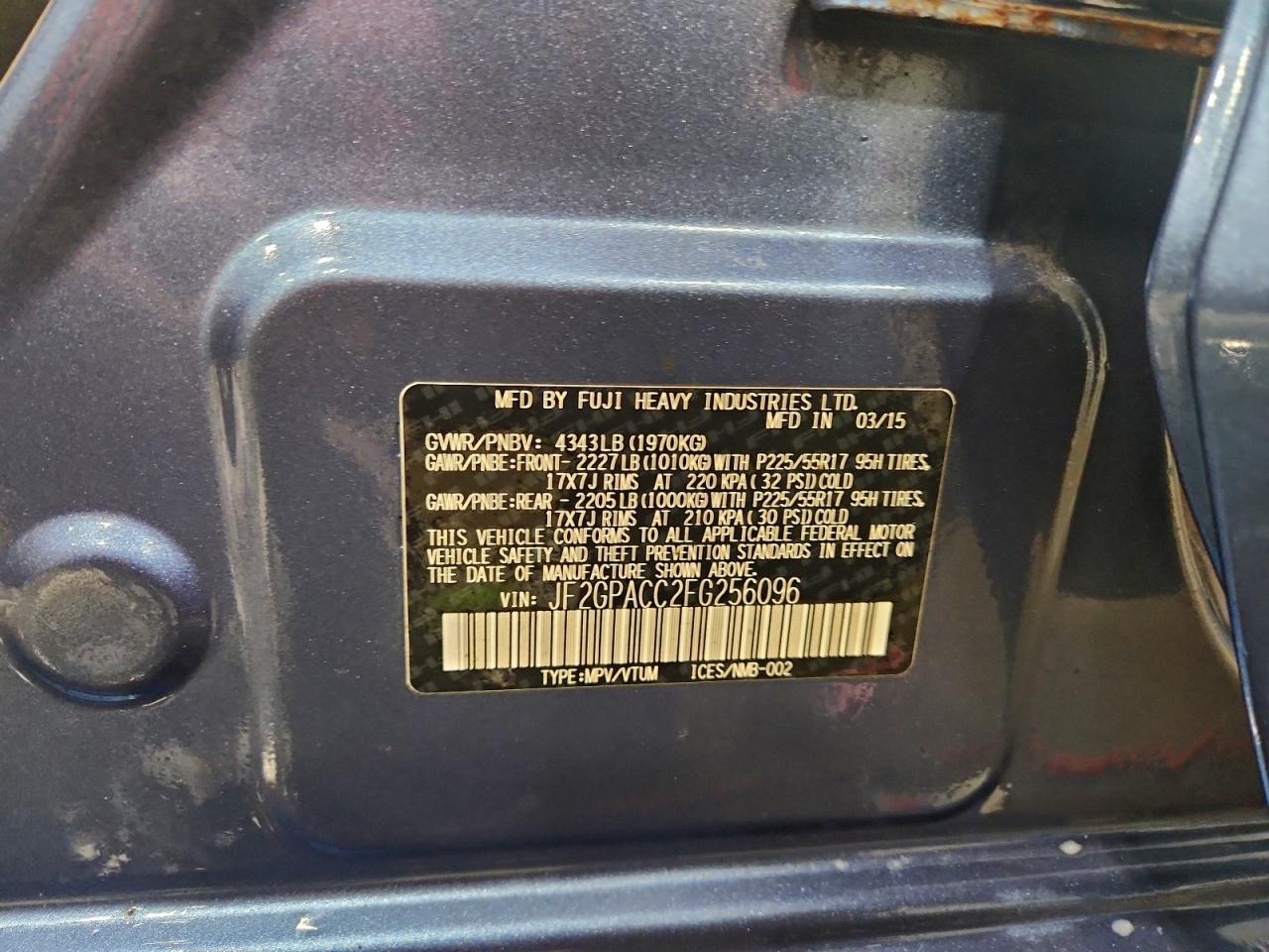 2015 SUBARU XV CROSSTREK 2.0 PREMIUM photo 25