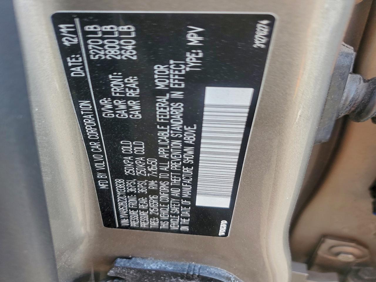 2012 VOLVO XC70 3.2 photo 25