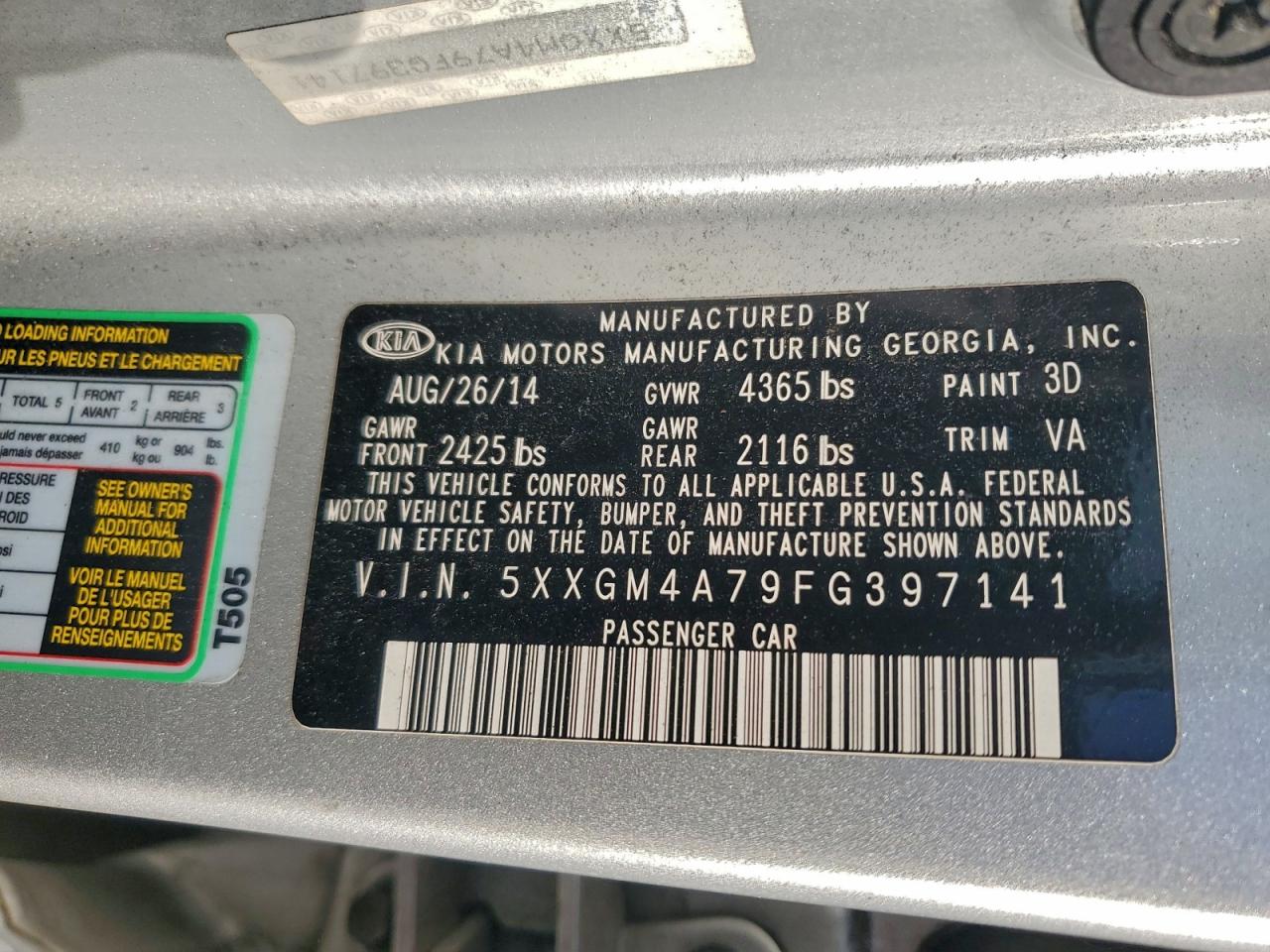 2015 KIA OPTIMA LX photo 13