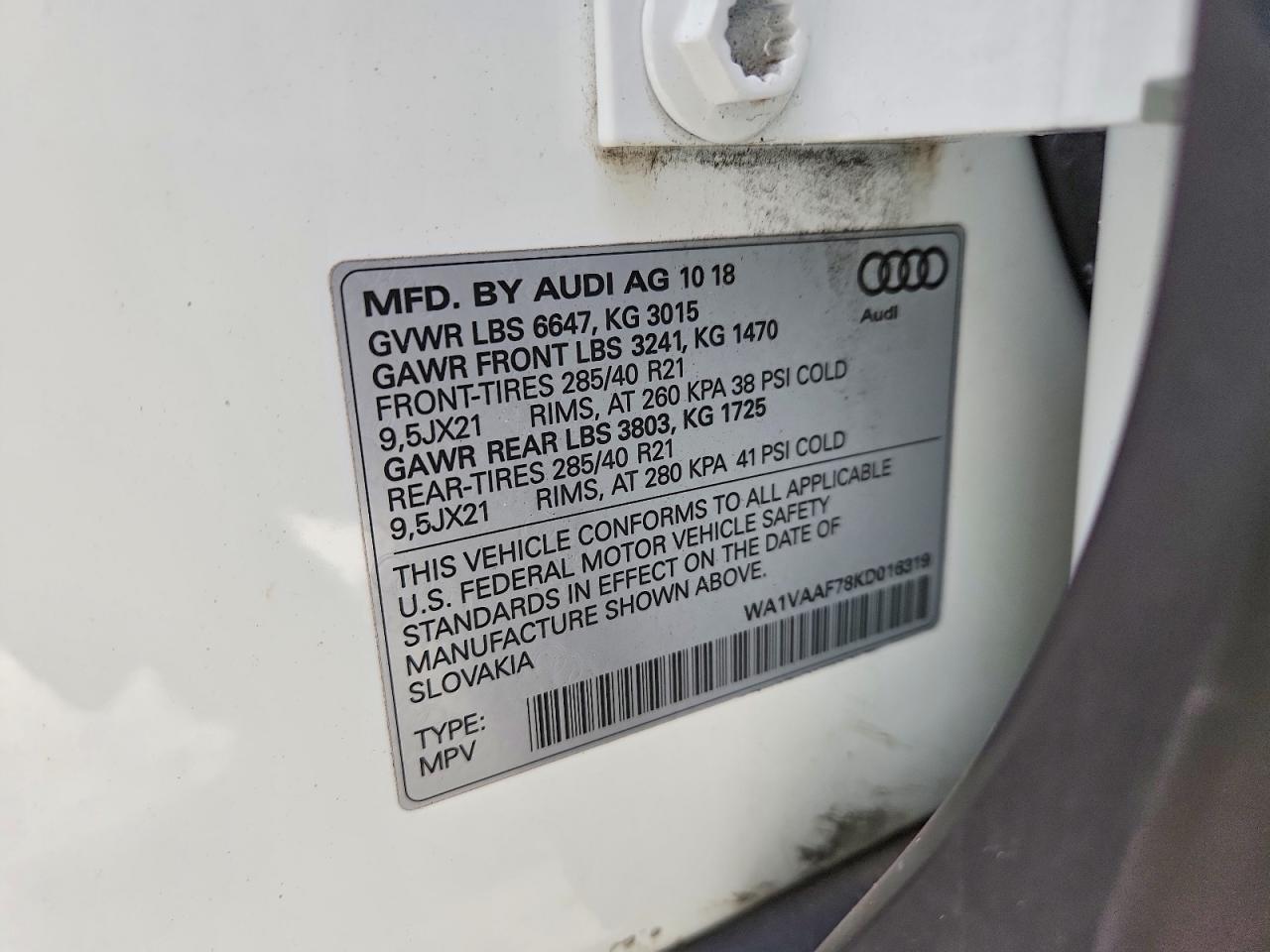 2019 AUDI Q7 PRESTIGE photo 13