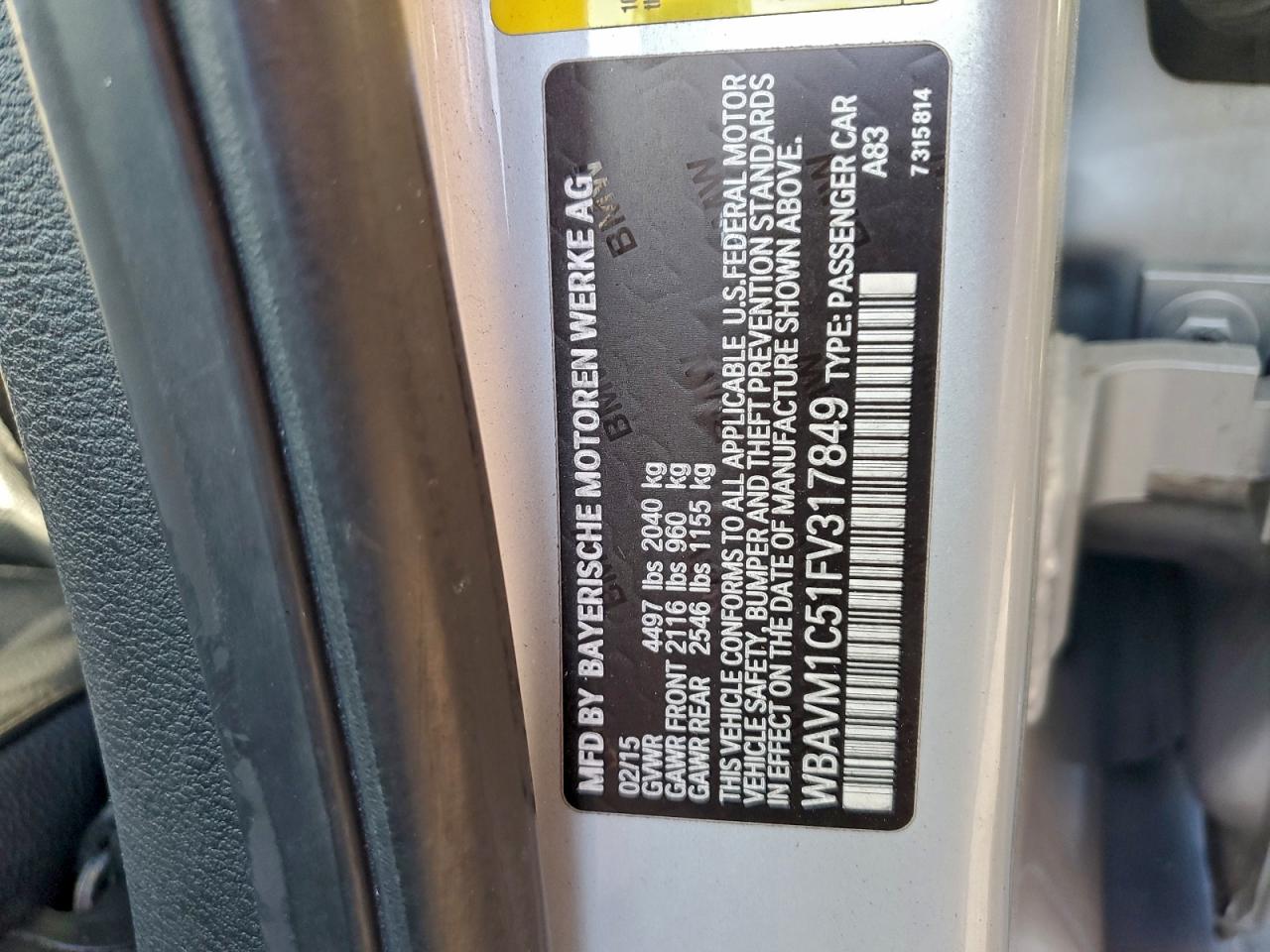 2015 BMW X1 SDRIVE28I photo 12