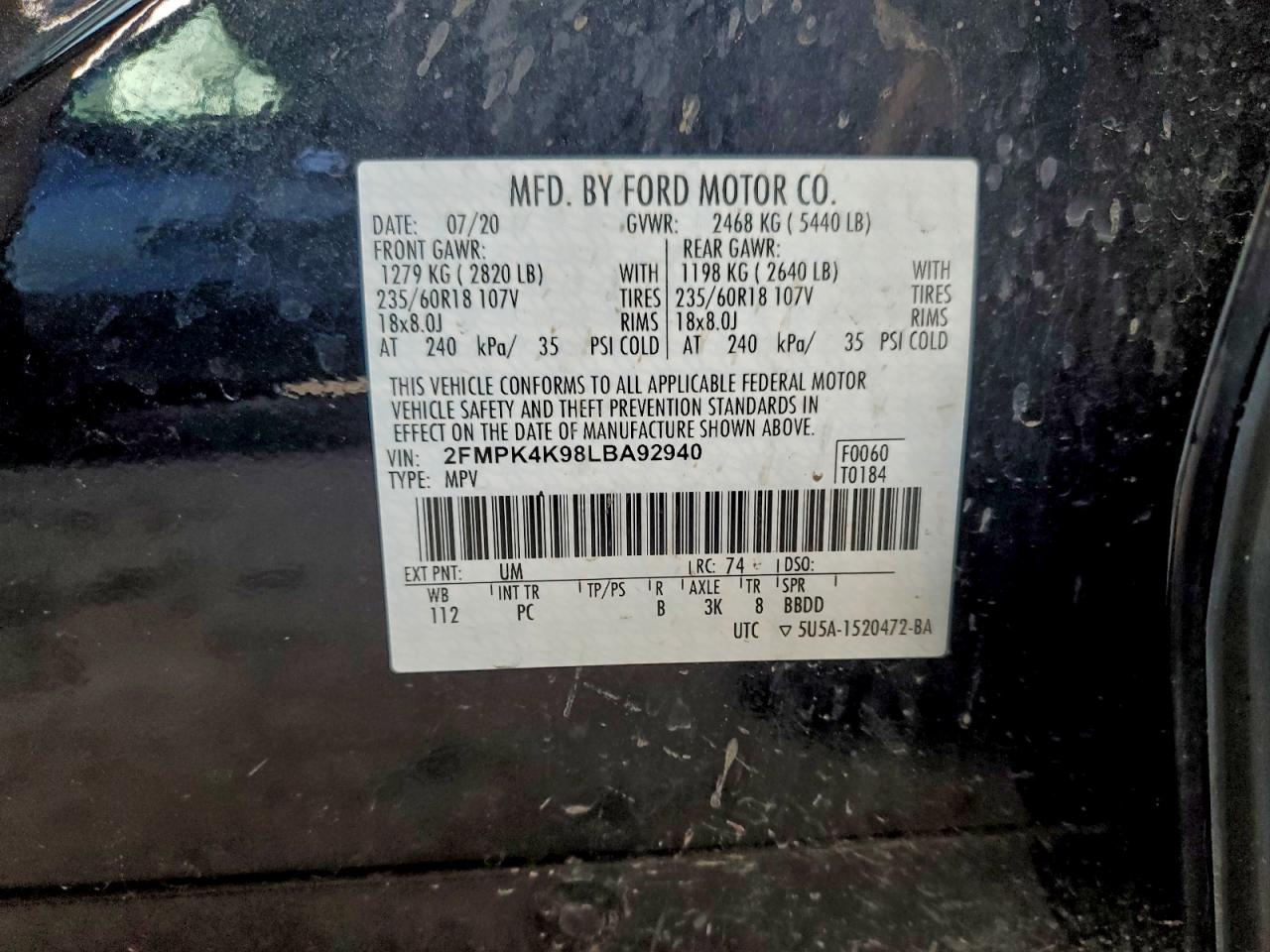 2020 FORD EDGE TITANIUM photo 37
