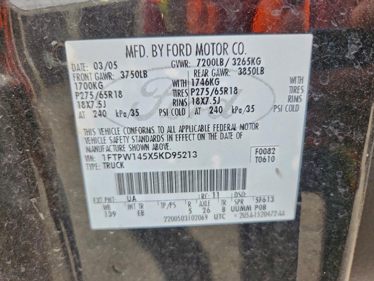 2005 FORD F150 SUPERCREW photo 12