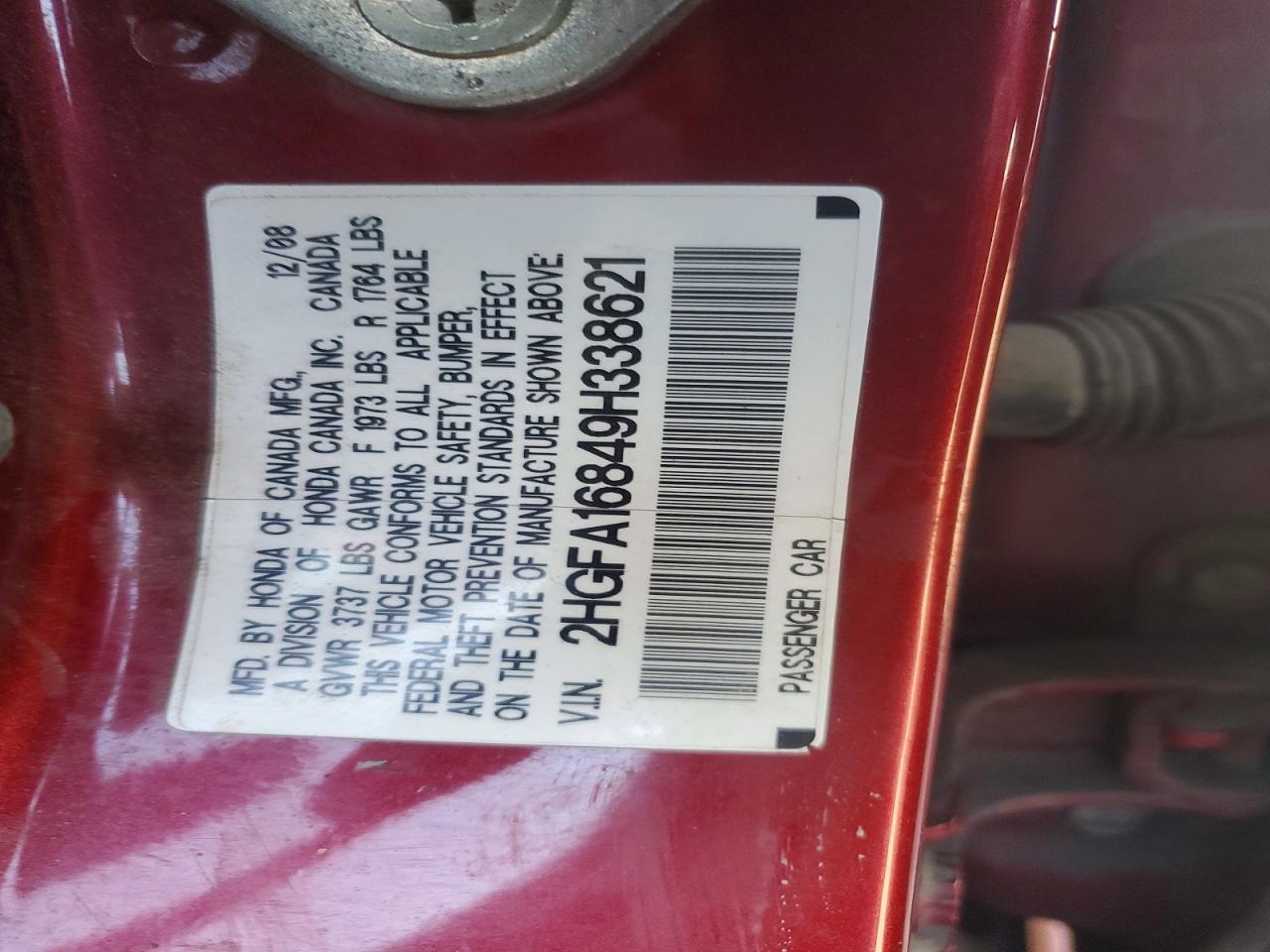 2009 HONDA CIVIC EX photo 12