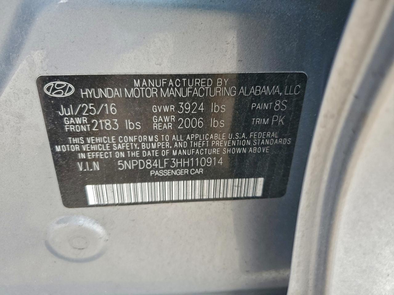 2017 HYUNDAI ELANTRA SE photo 13