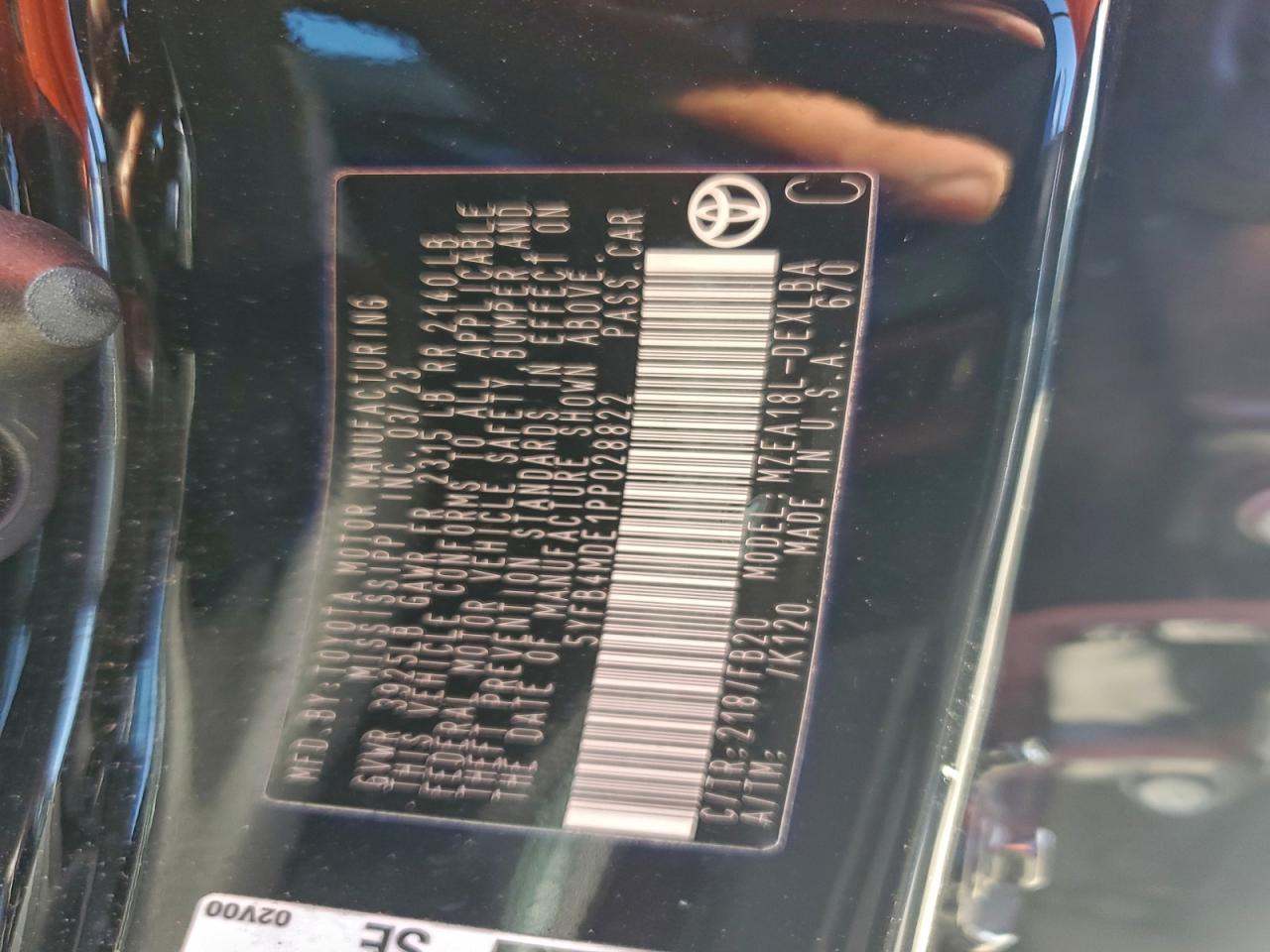 2023 TOYOTA COROLLA LE photo 13