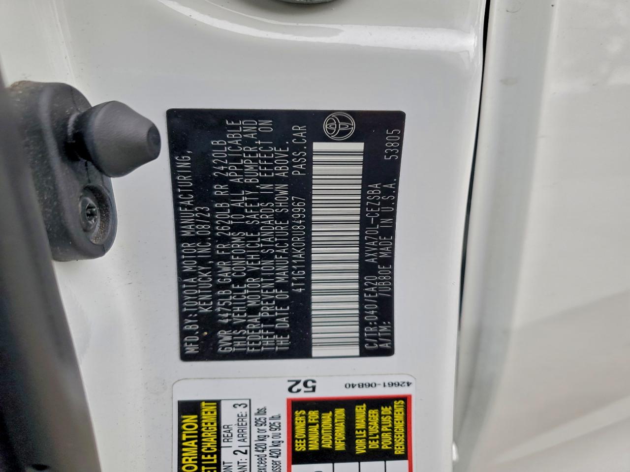 2024 TOYOTA CAMRY SE NIGHT SHADE photo 12