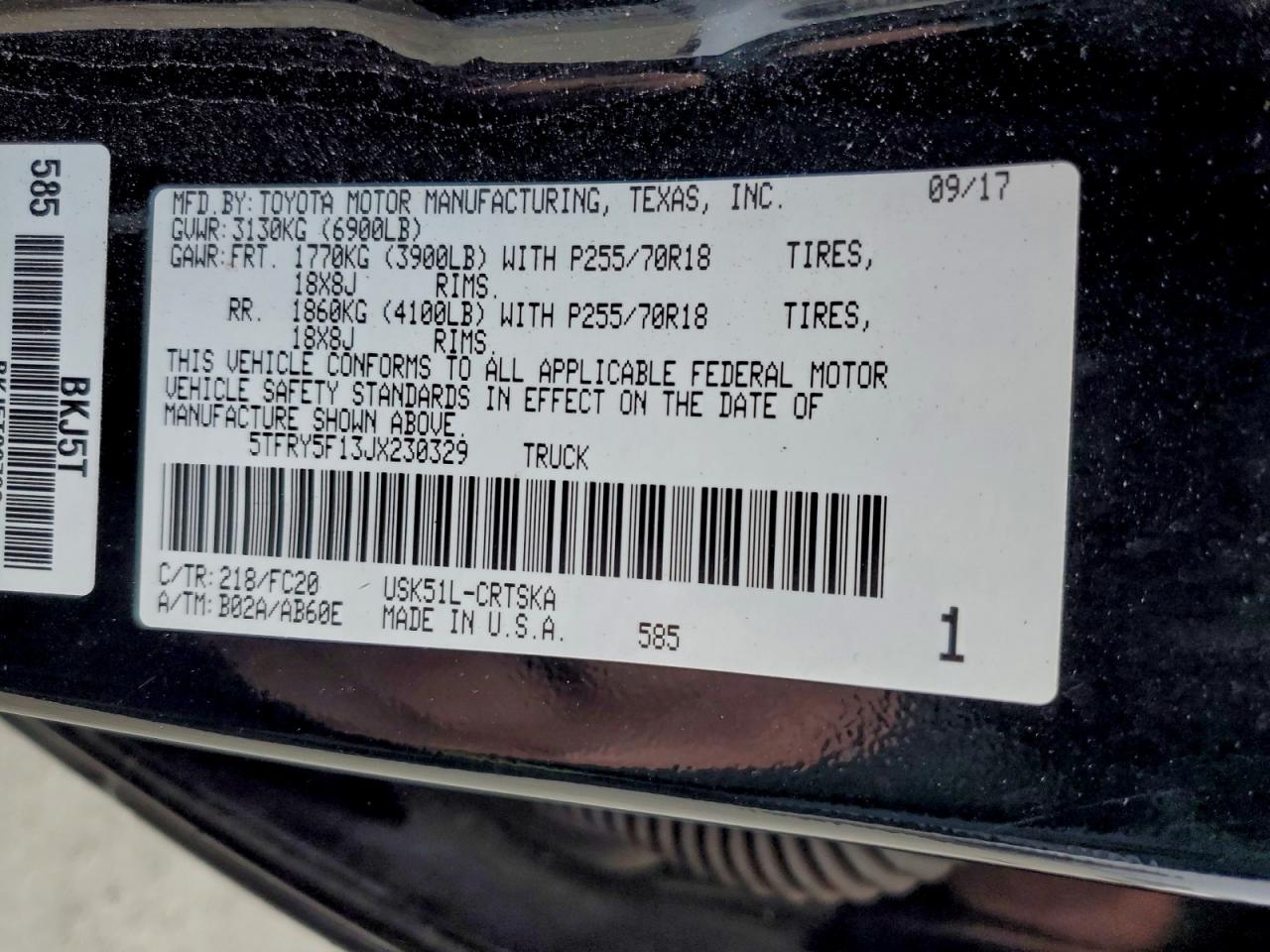 2018 TOYOTA TUNDRA DOUBLE CAB SR photo 12