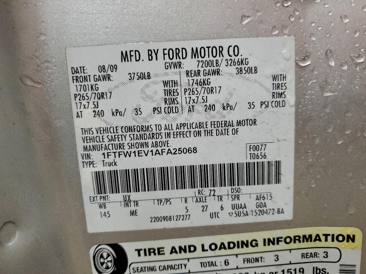 2010 FORD F150 SUPERCREW photo 13