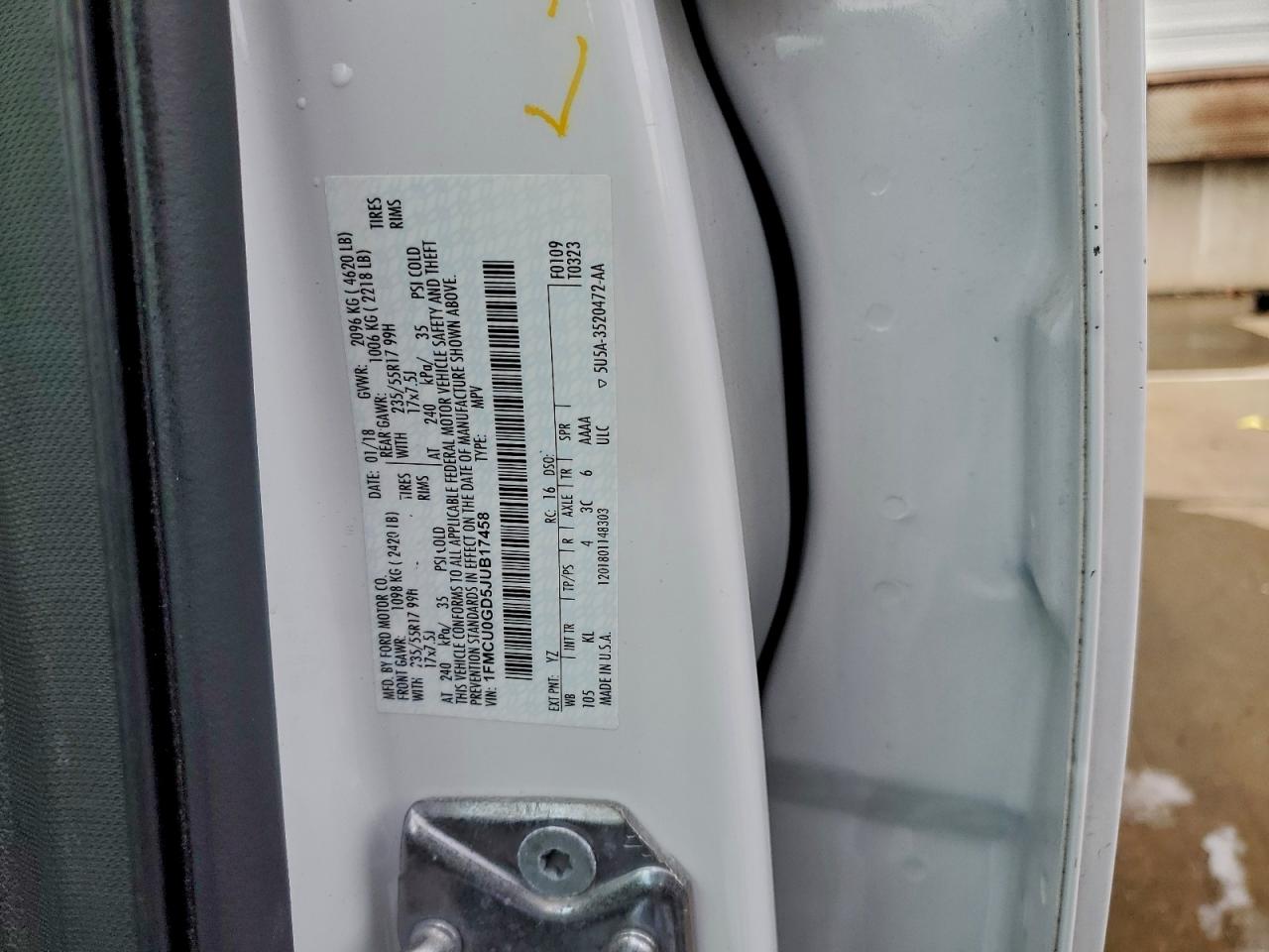 2018 FORD ESCAPE SE photo 14