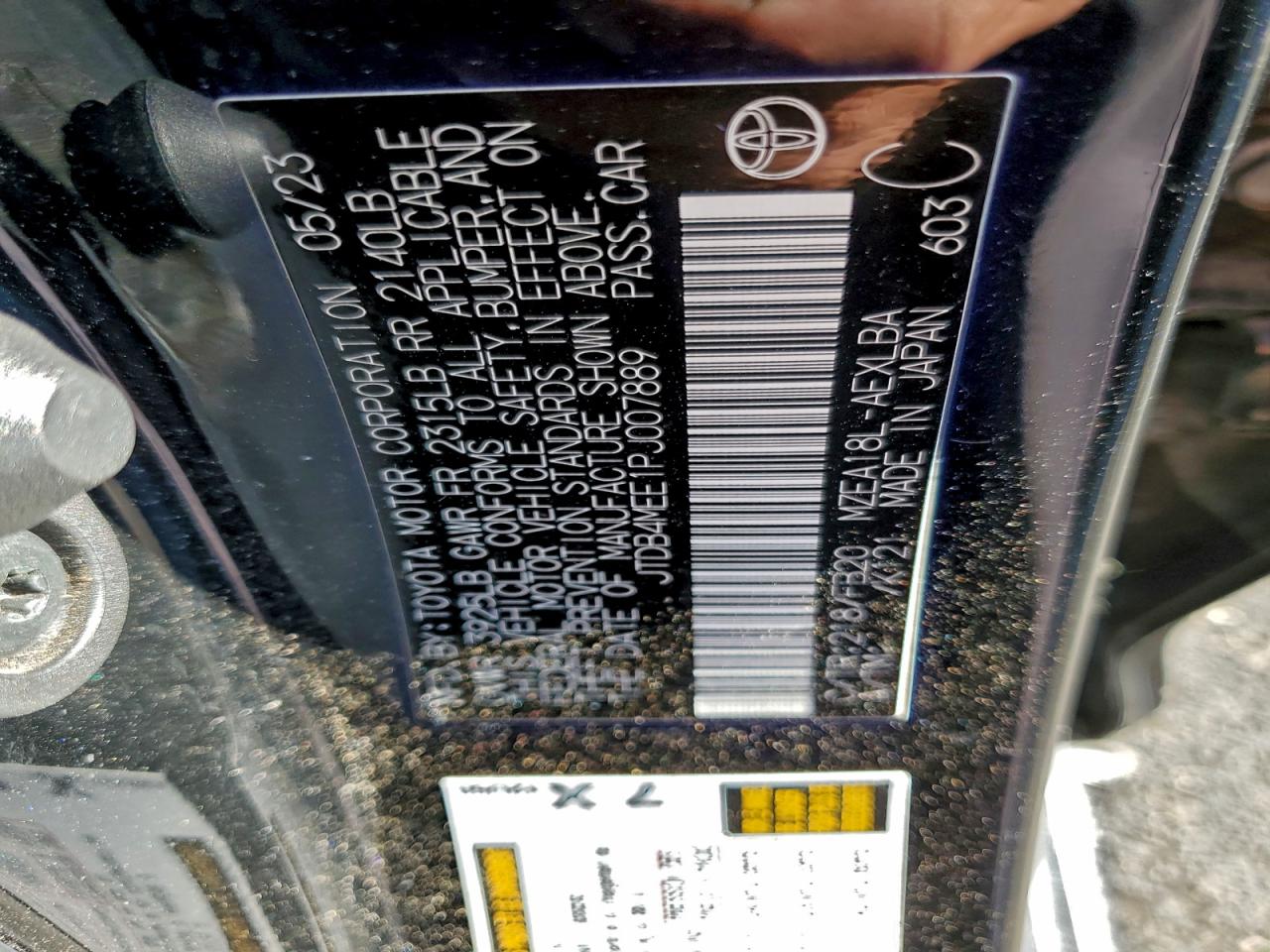 2023 TOYOTA COROLLA LE photo 12