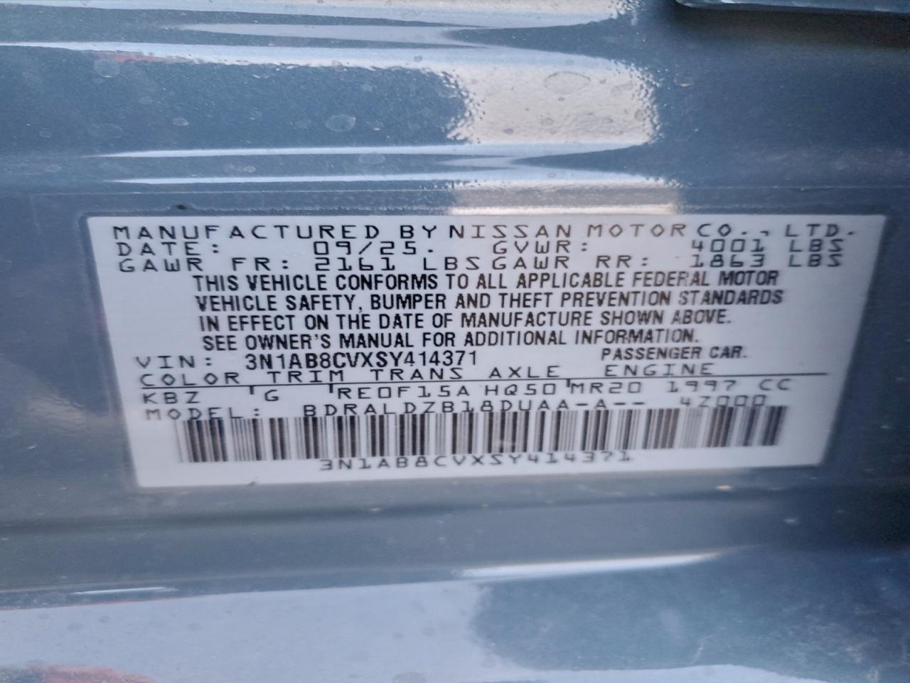 2025 NISSAN SENTRA SV photo 12
