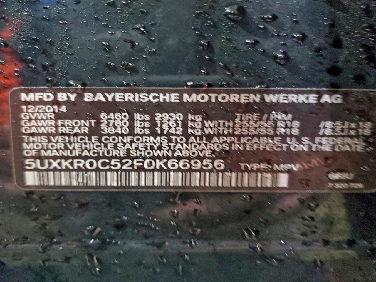 2015 BMW X5 XDRIVE35I photo 14