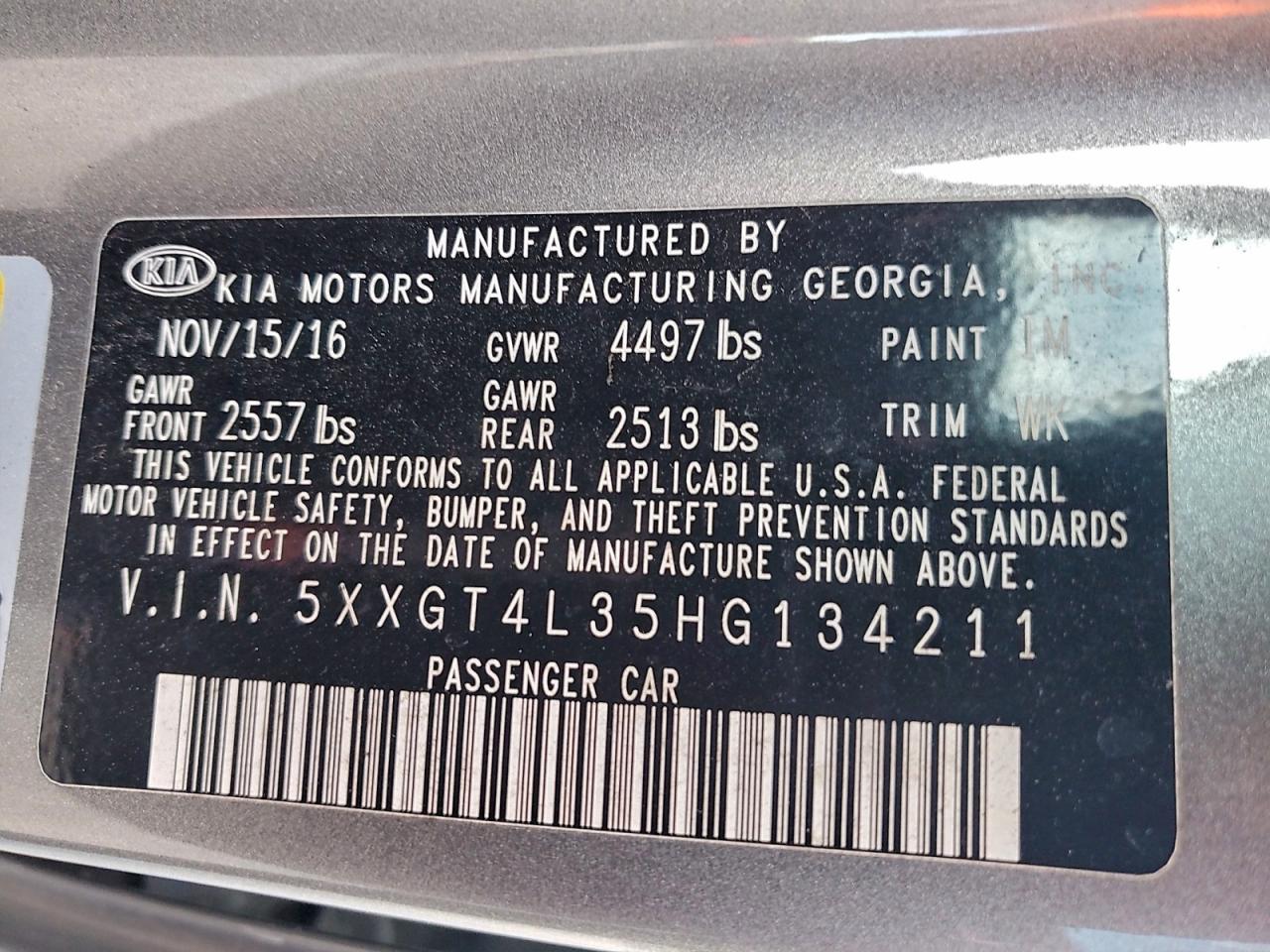 2017 KIA OPTIMA LX photo 12