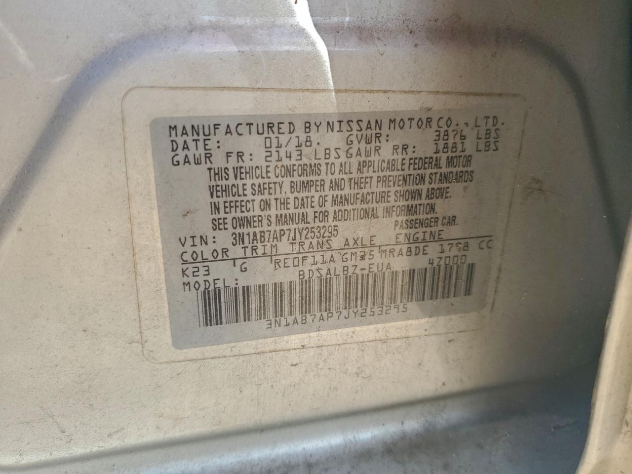 2018 NISSAN SENTRA S photo 23