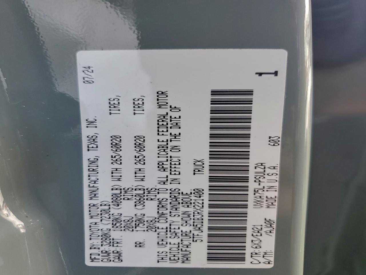 2024 TOYOTA TUNDRA CREWMAX LIMITED photo 13