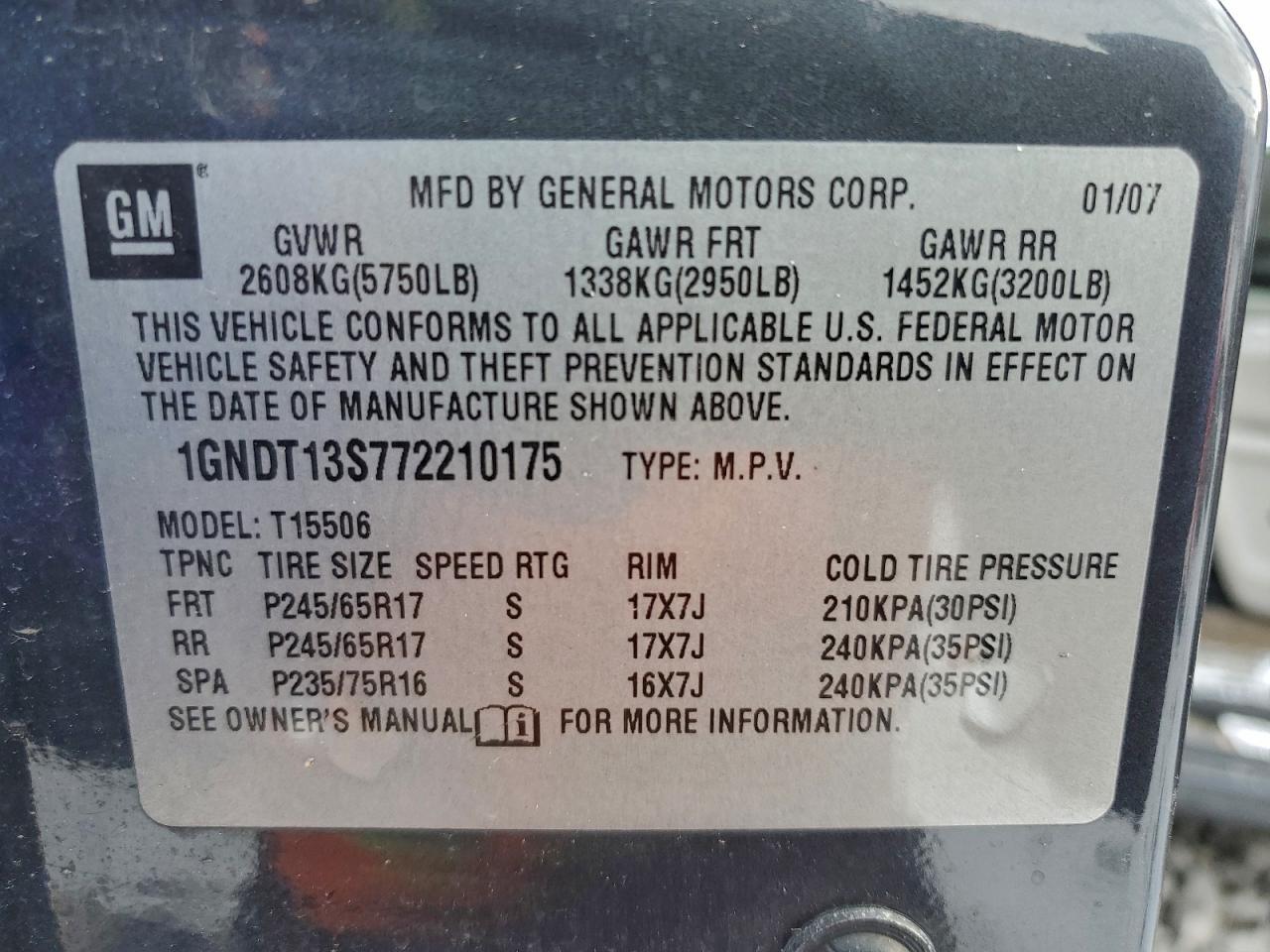 2007 CHEVROLET TRAILBLAZER LS photo 14