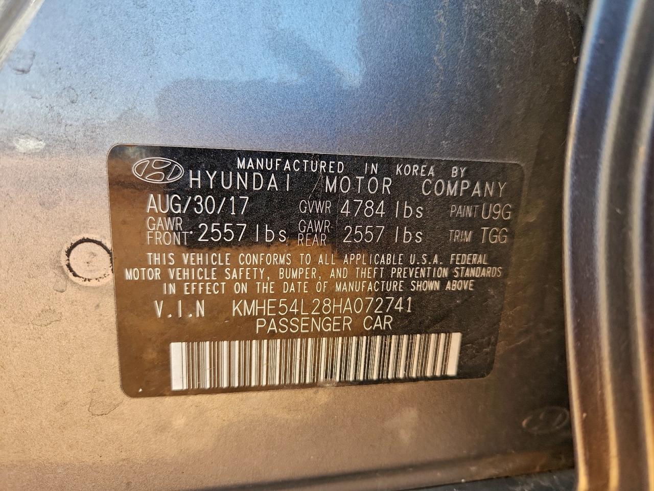 2017 HYUNDAI SONATA PLUG-IN HYBRID photo 12