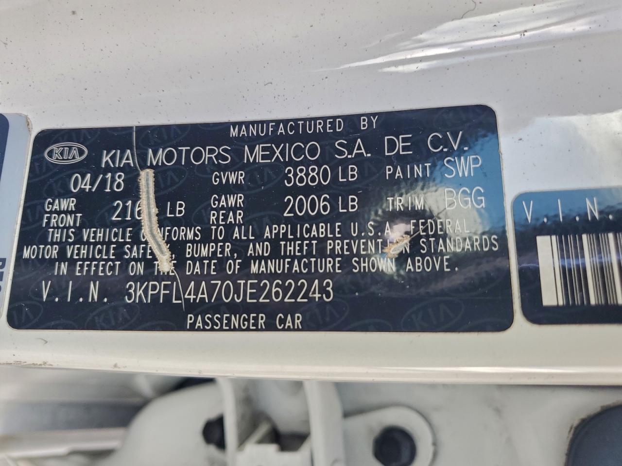 2018 KIA FORTE LX photo 12