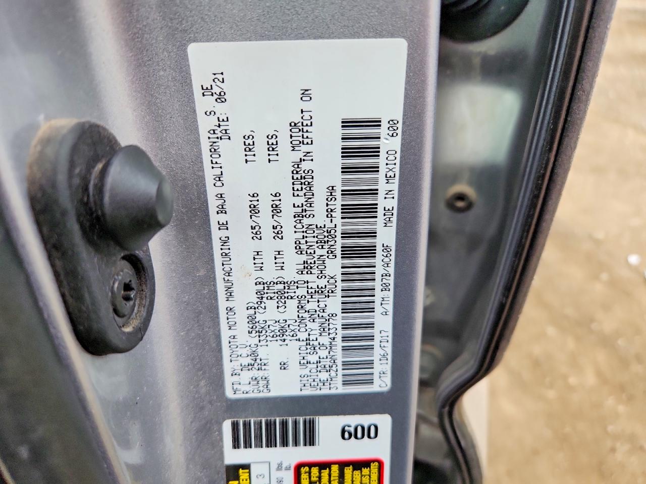 2021 TOYOTA TACOMA DOUBLE CAB photo 25
