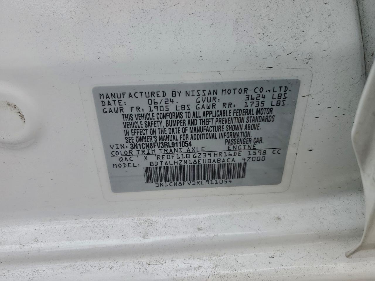 2024 NISSAN VERSA SR photo 12
