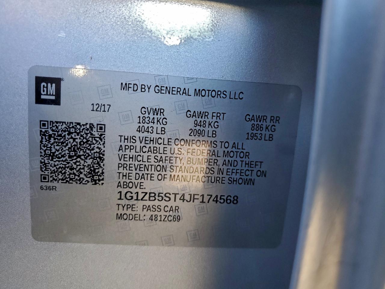 2018 CHEVROLET MALIBU LS photo 12