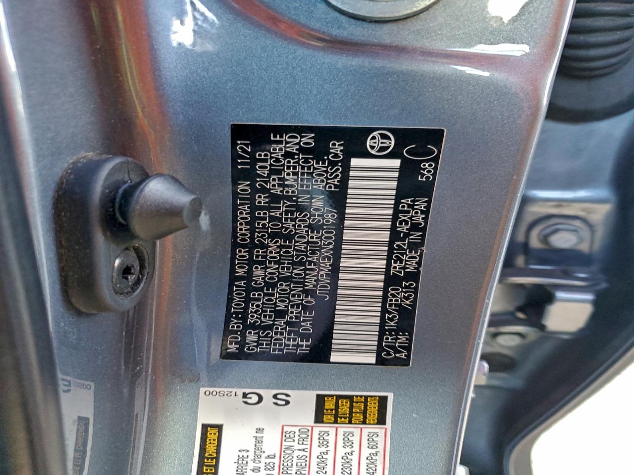 2022 TOYOTA COROLLA LE photo 12