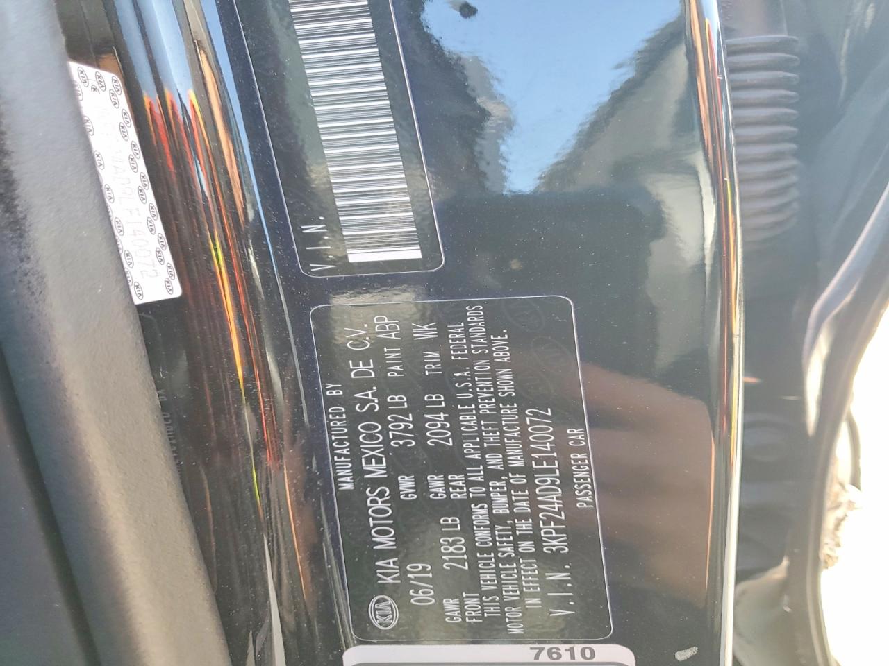 2020 KIA FORTE FE photo 12