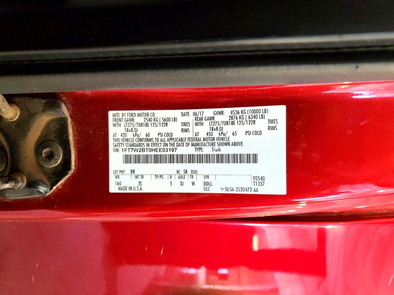 2017 FORD F250 SUPER DUTY photo 12