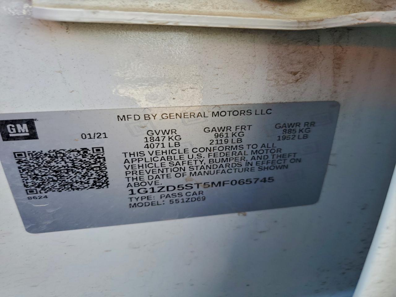 2021 CHEVROLET MALIBU LT photo 12