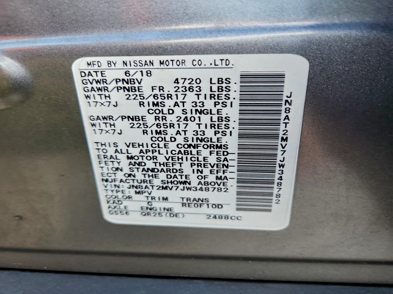 2018 NISSAN ROGUE S photo 13
