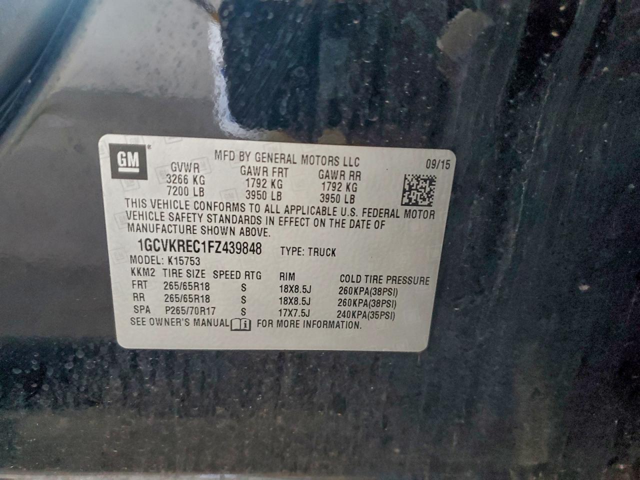 2015 CHEVROLET SILVERADO K1500 LT photo 12