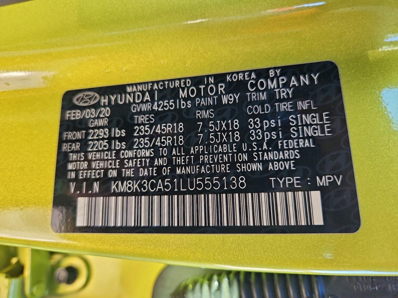 2020 HYUNDAI KONA LIMITED photo 14