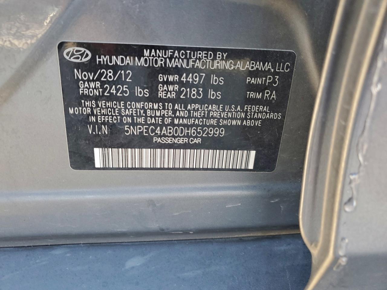 2013 HYUNDAI SONATA SE photo 13
