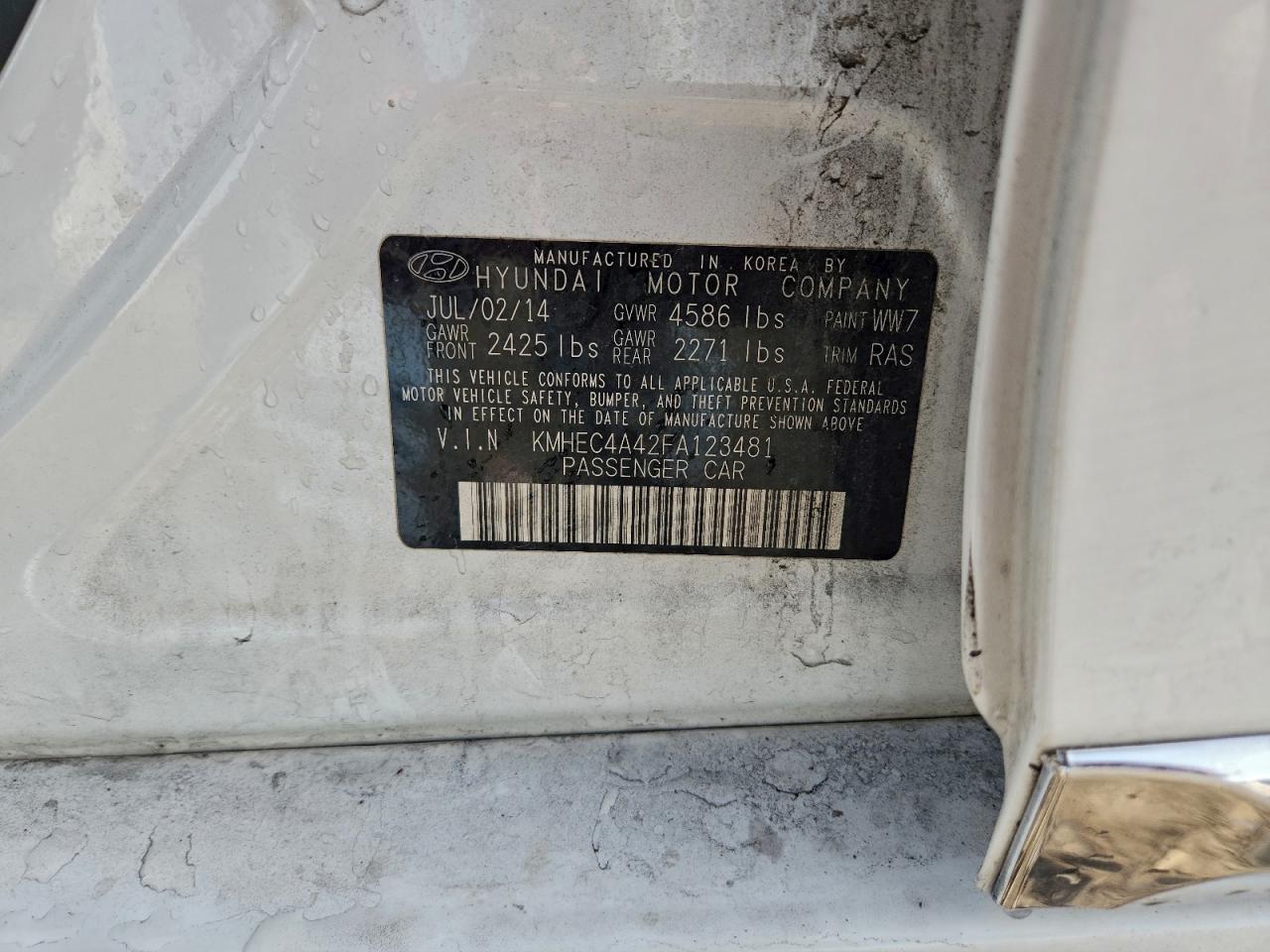 2015 HYUNDAI SONATA HYBRID photo 12