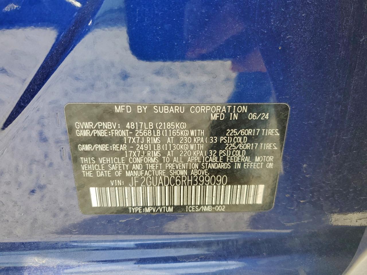 2024 SUBARU CROSSTREK PREMIUM photo 13